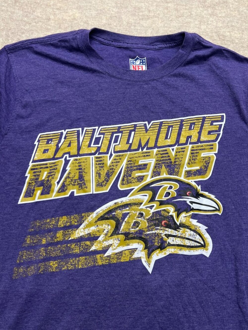 NFL Baltimore Ravens Purple Graphic Tee T-Shirt NFL XL Football Poe Unisex - Picture 2 of 7